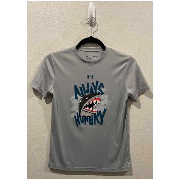 UNDER ARMOUR Grey Shark Always Hungry Short Sleeve Tee - Picture 1 of 4